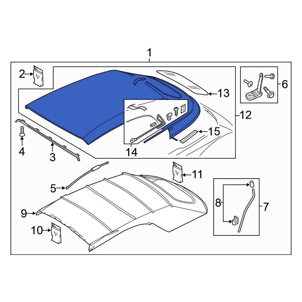 Volkswagen OE 5C3871036BC90 Convertible Top