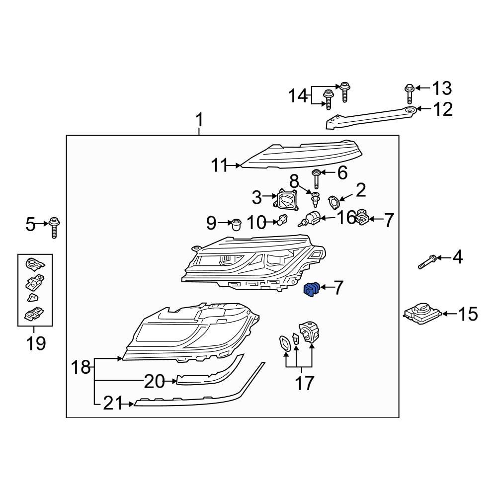 Volkswagen OE 1T0941111 Upper Headlight Bushing