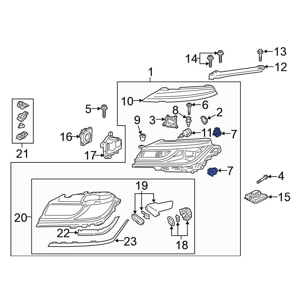 Volkswagen OE 1T0941111 Upper Headlight Bushing