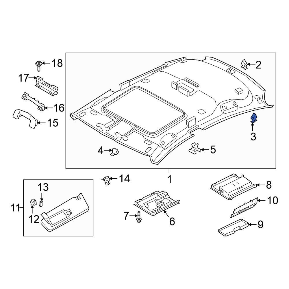 Volkswagen OE 5G0867289A - Headliner Clip