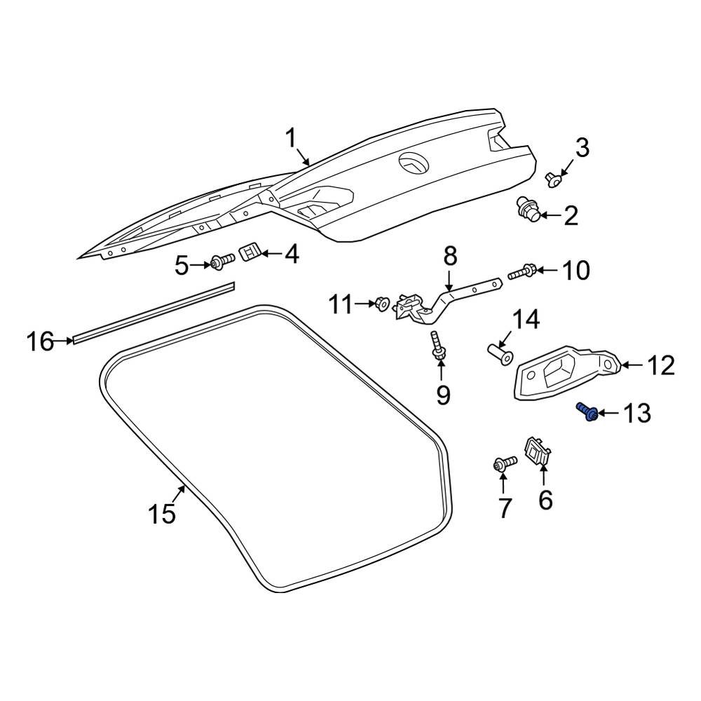 Volkswagen OE 6Q0867333 Liftgate Hinge Cover Screw