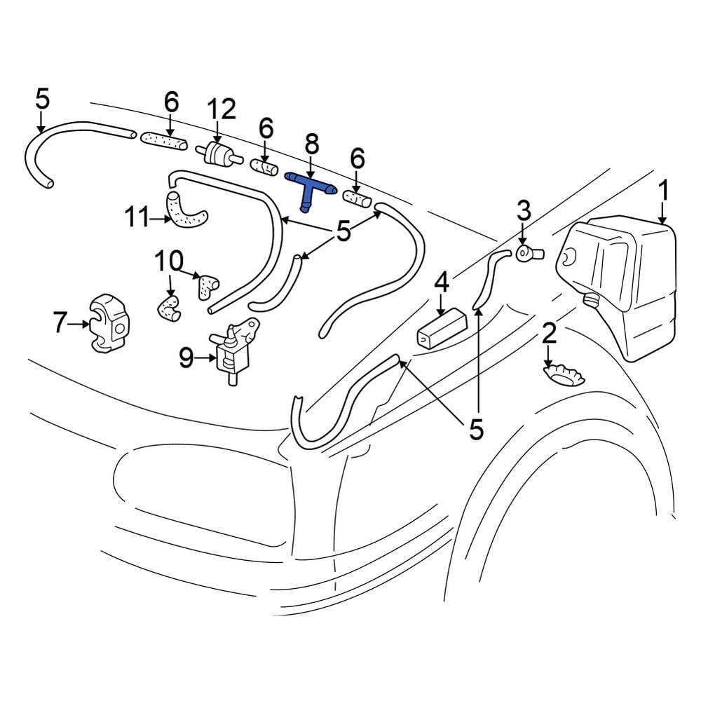 Volkswagen OE 2D0129737A Vacuum Line Adapter