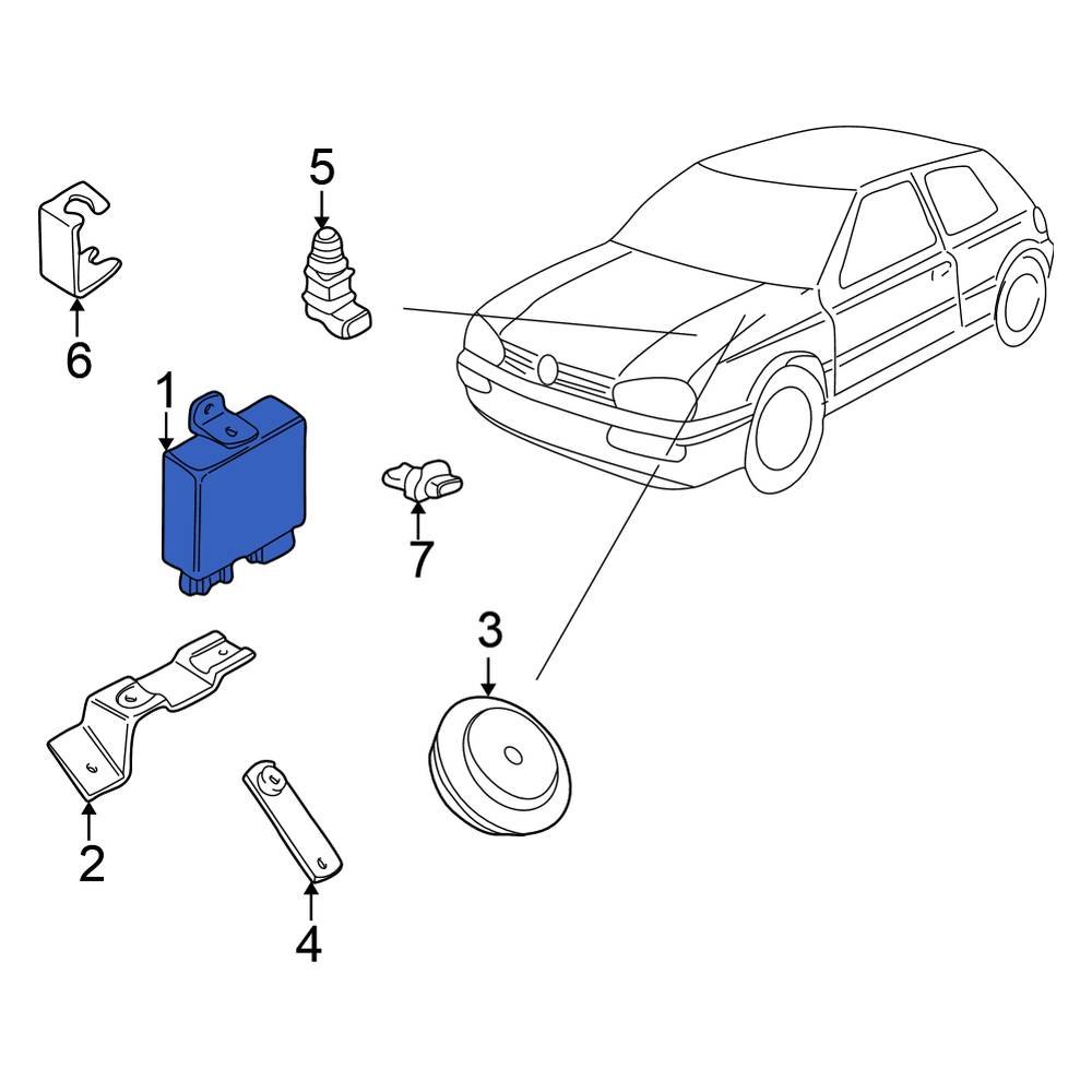 Volkswagen OE 1EM937043A AntiTheft Alarm Control Unit