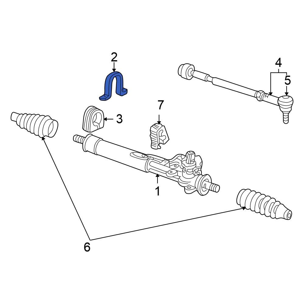 Volkswagen OE 1H0422875A Front Rack and Pinion Mount