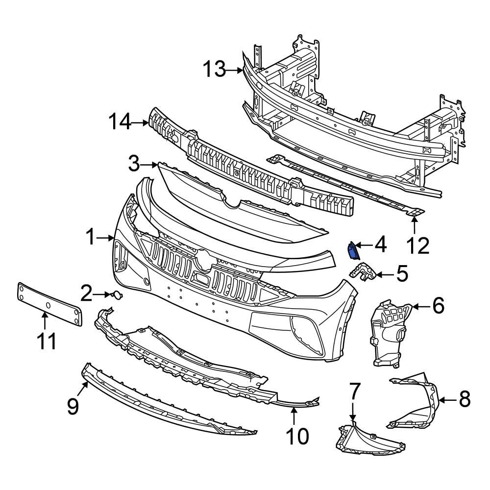 Volkswagen Oe A A Front Right Upper Bumper Cover Stay