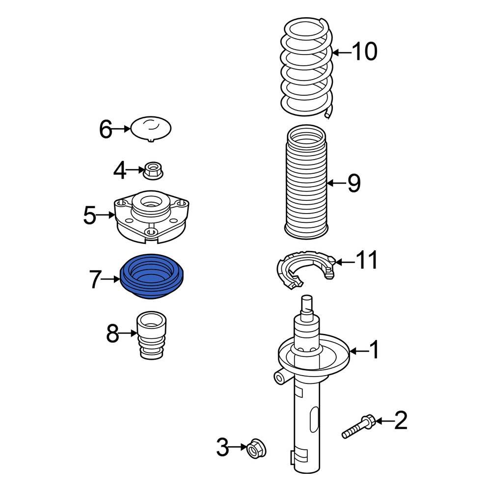 Volkswagen OE 5Q0412249E Front Suspension Strut Bearing