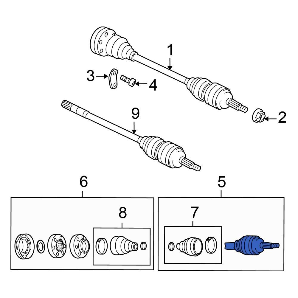 Volkswagen OE 7L0498103A Front Inner CV Joint Kit