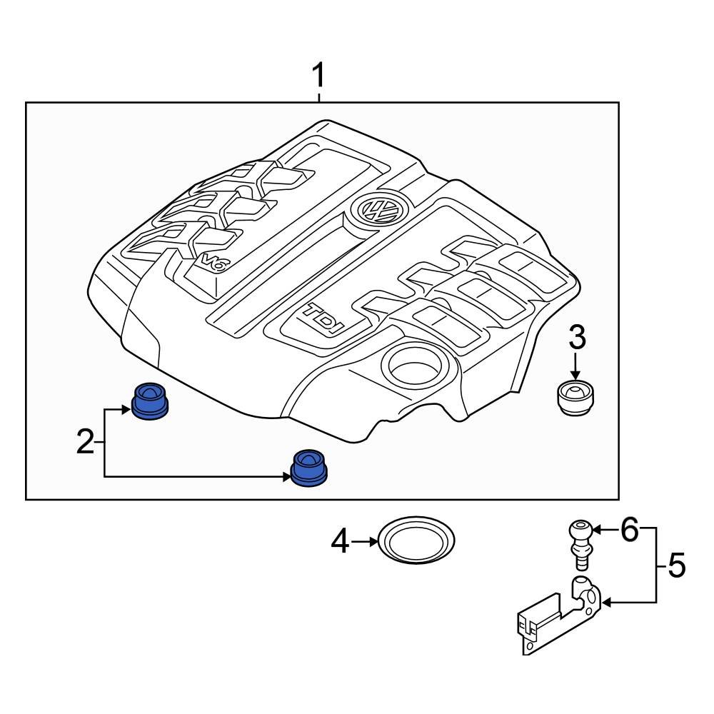 Volkswagen OE 059103226 Front Engine Cover Grommet
