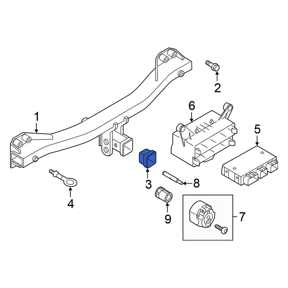 Volkswagen OE 7L0803593 Trailer Hitch Plug