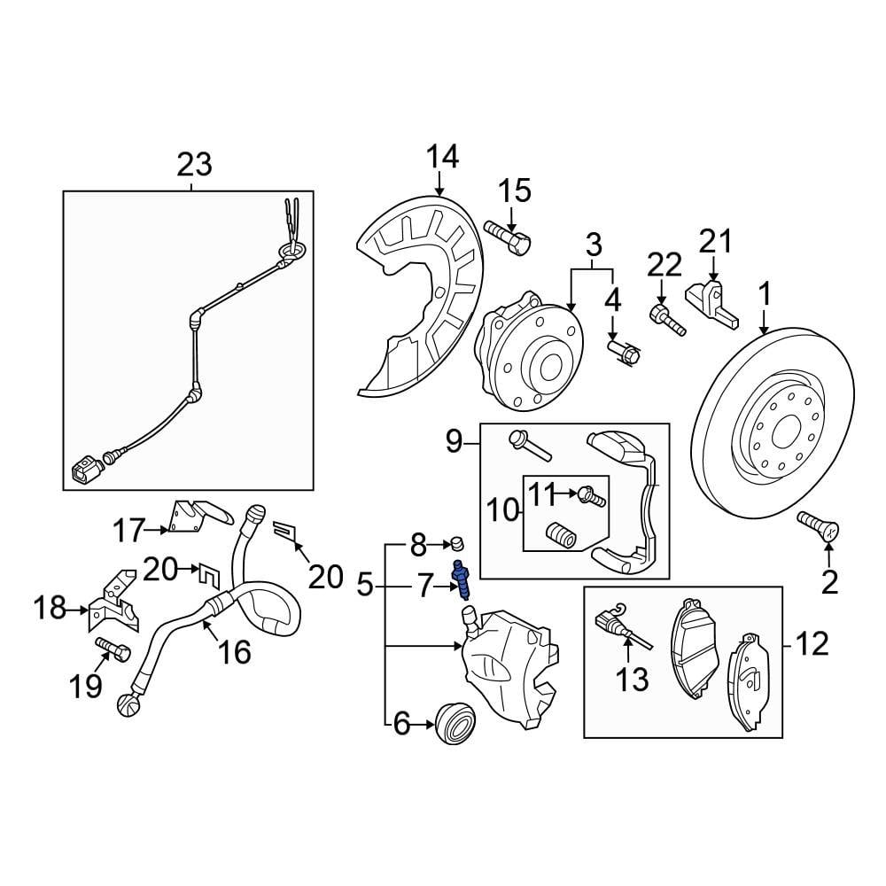 Volkswagen OE 1K0615273C Front Brake Bleeder Screw
