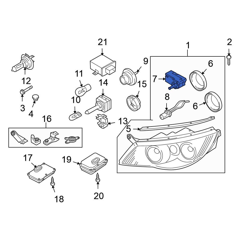 Volkswagen OE 4H0941295 Front Headlight Motor