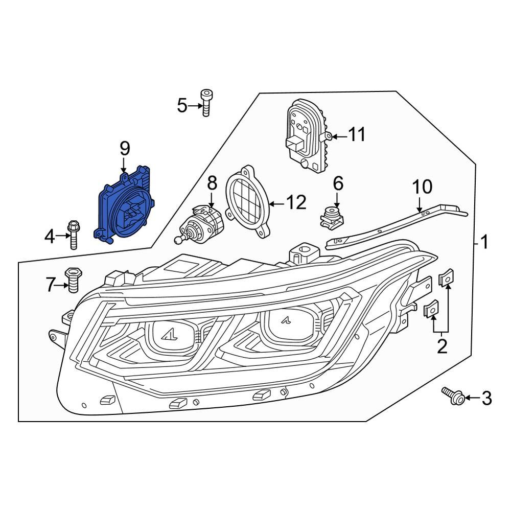 Volkswagen OE 992941572CE Front Headlight Motor