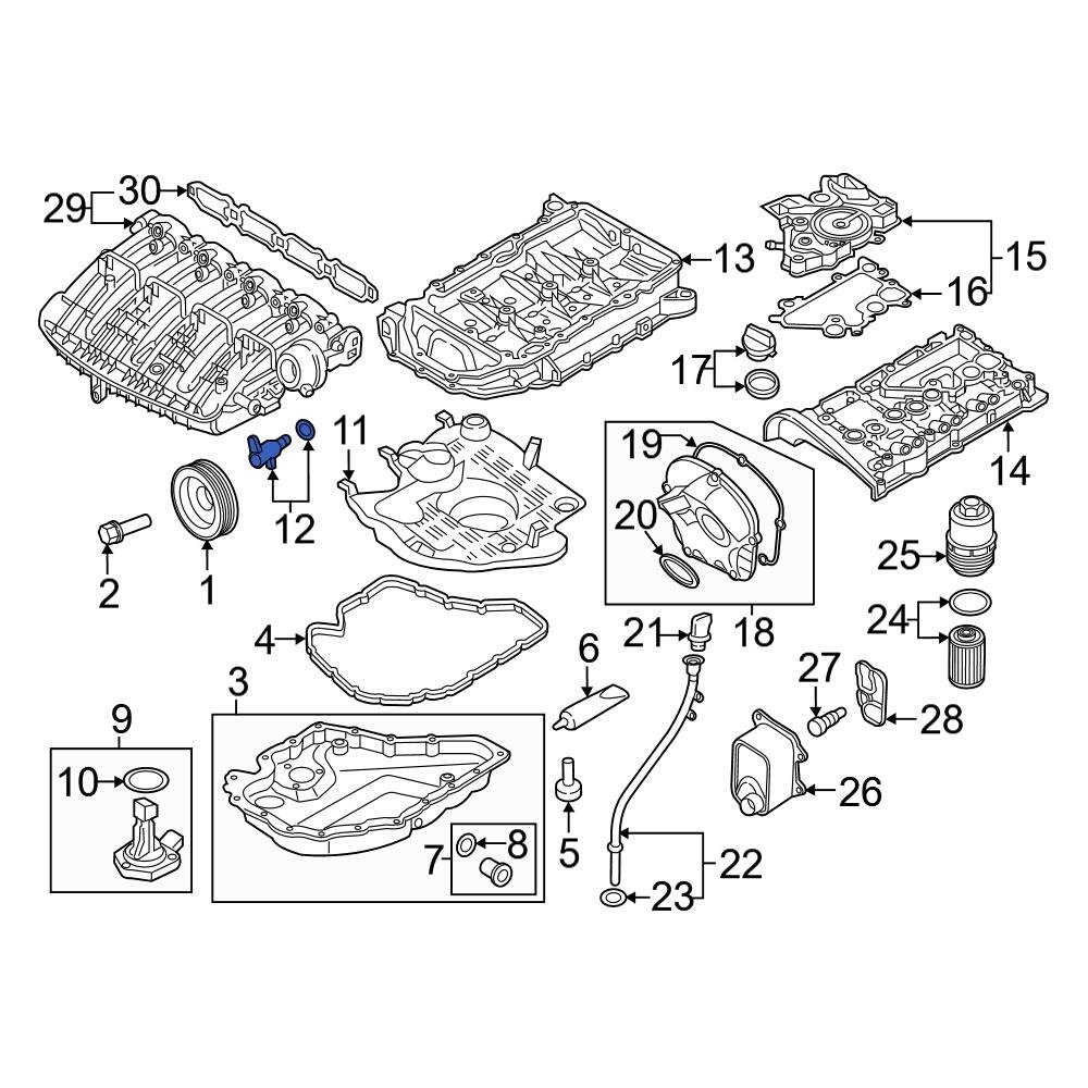 Volkswagen OE 06K115243L Engine Oil Pump Relief Valve