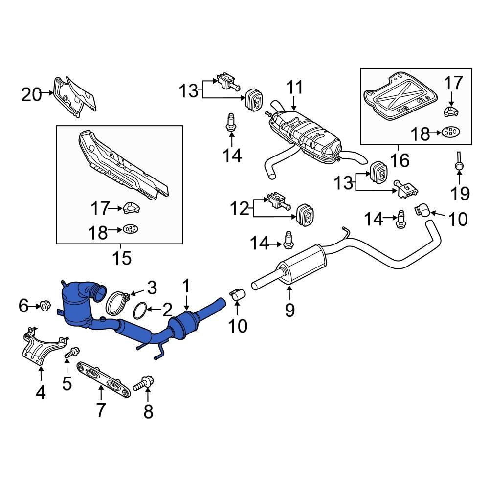 Volkswagen OE 5QN254500 Catalytic Converter