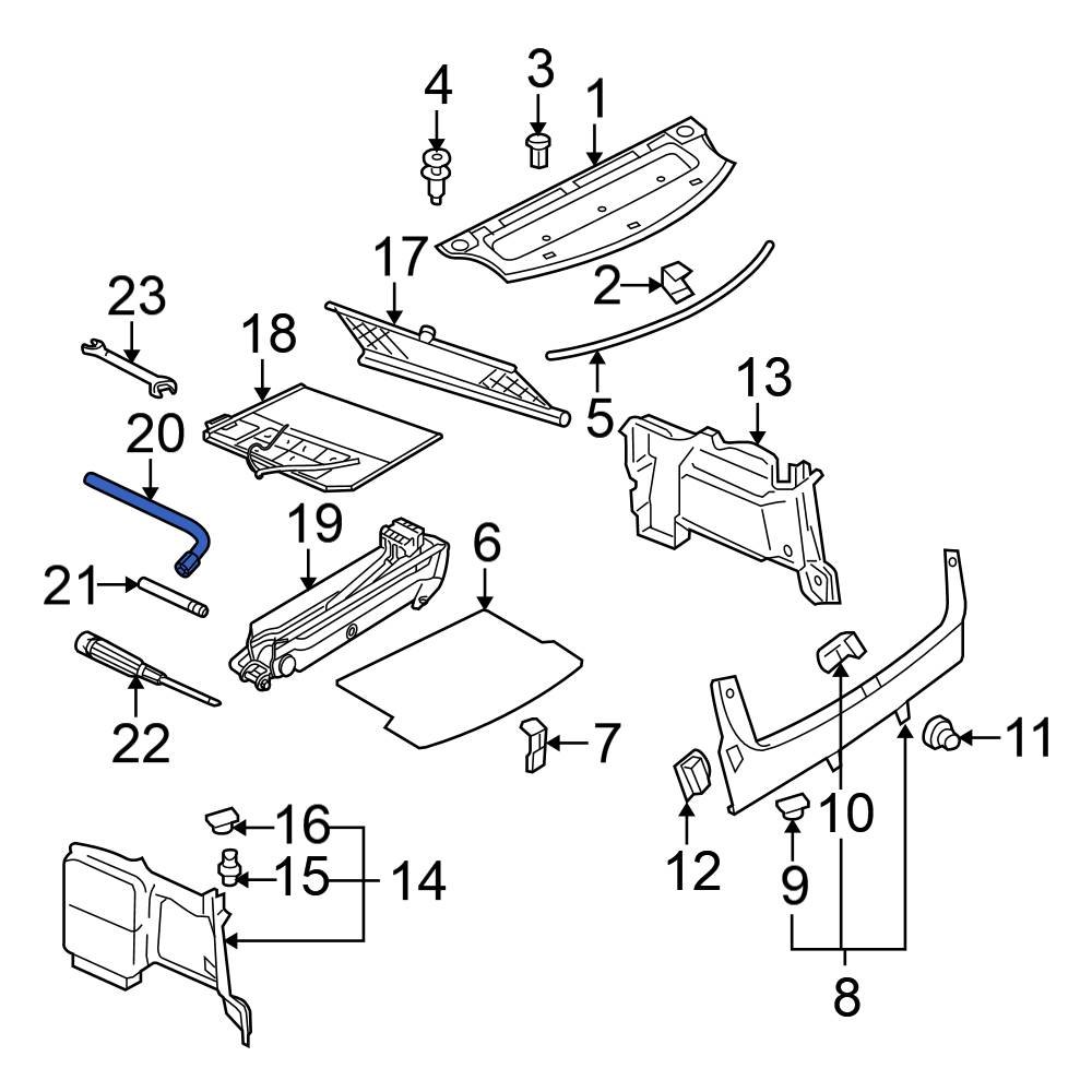Volkswagen OE 4D0012219A Wheel Lug Wrench