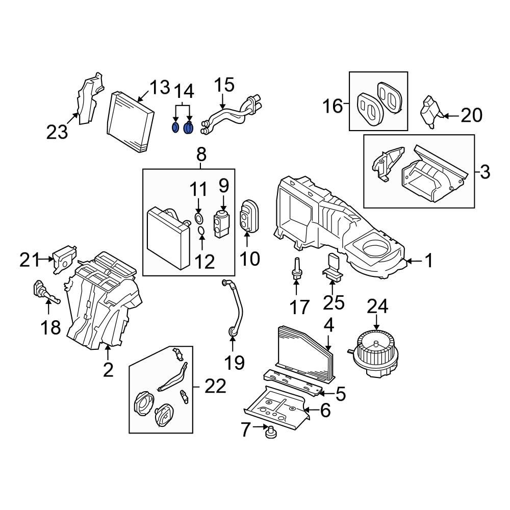 Volkswagen OE 3C0898380 - HVAC Heater Core Seal Kit