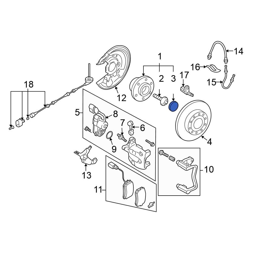 Volkswagen OE 1J0501249C - Rear Wheel Bearing Dust Cap