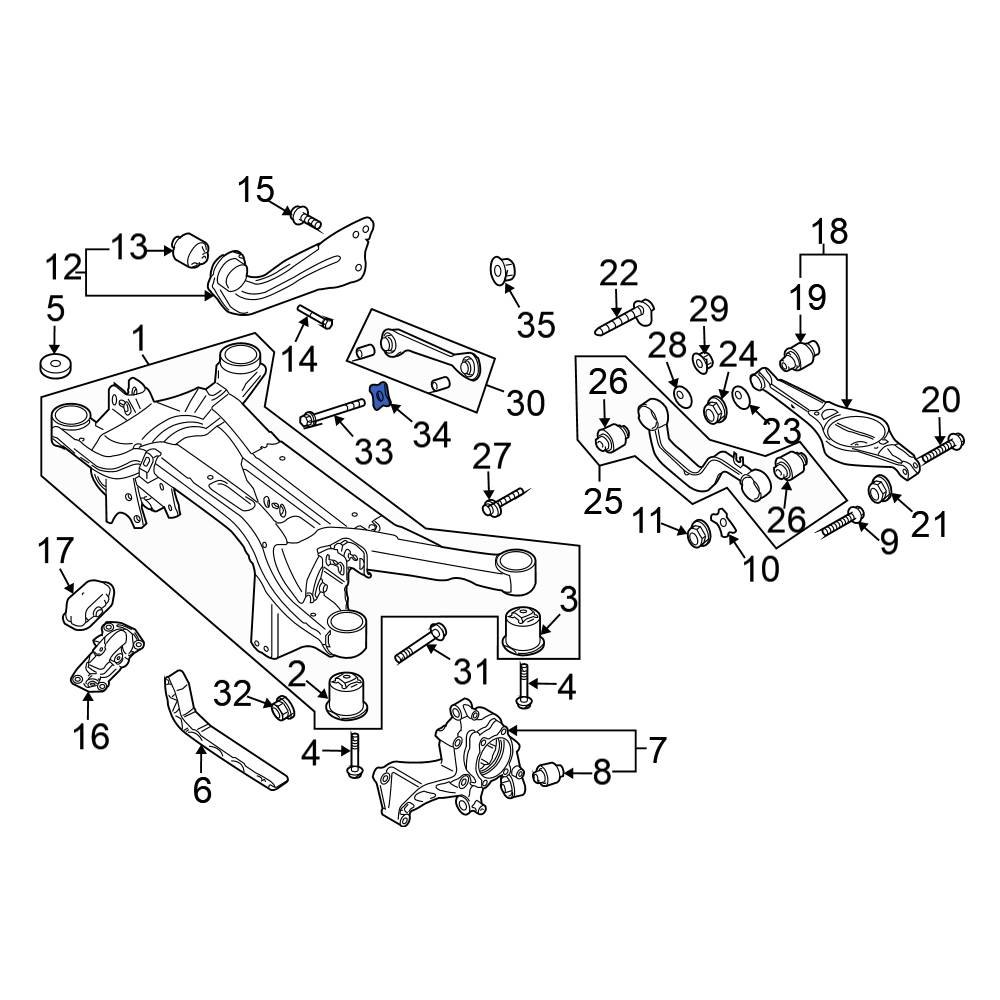 Volkswagen OE 1K0505193 - Upper Suspension Control Arm Washer