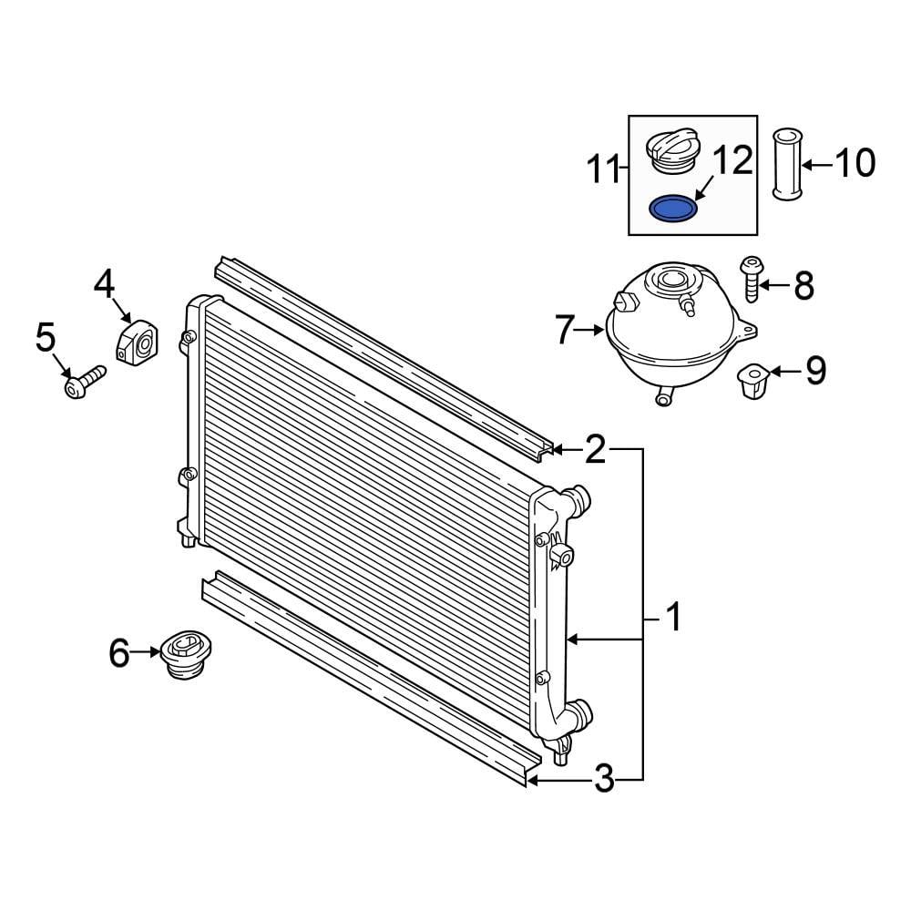 Volkswagen OE 1H0121687A - Engine Coolant Reservoir Cap Seal