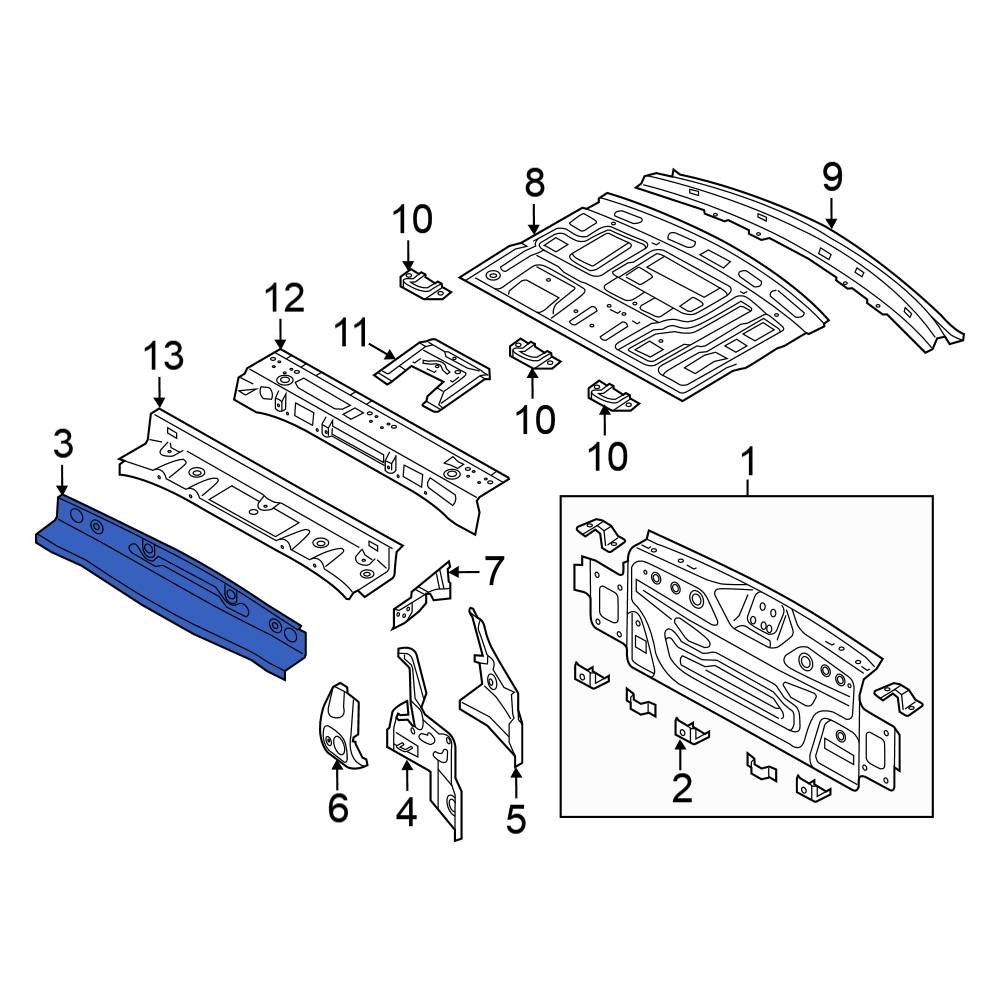 Volkswagen OE 561813309 - Rear Floor Pan Crossmember