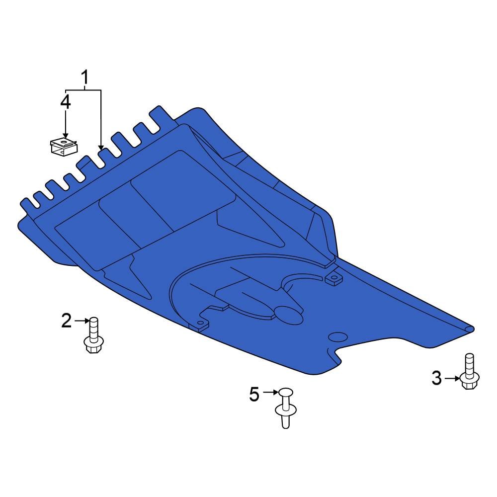 Volkswagen OE 3QF825236G Front Radiator Support Splash Shield