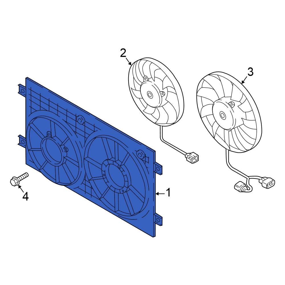 Volkswagen OE 3QF121207 Engine Cooling Fan Shroud