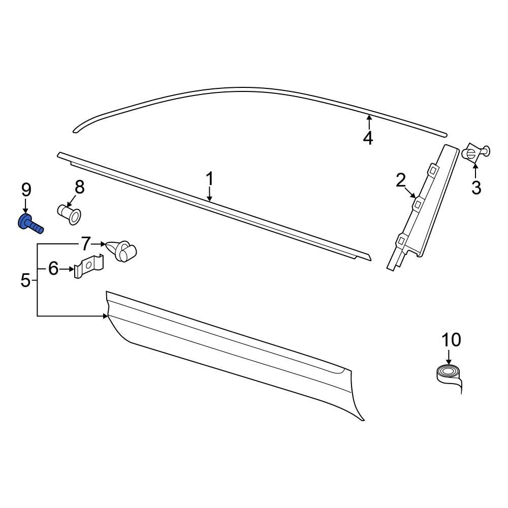 Volkswagen OE WHT005348 - Door Molding Bolt