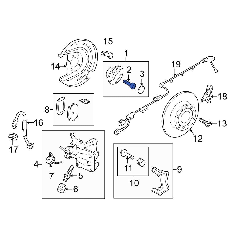 Volkswagen OE WHT007150 - Axle Hub Mounting Bolt