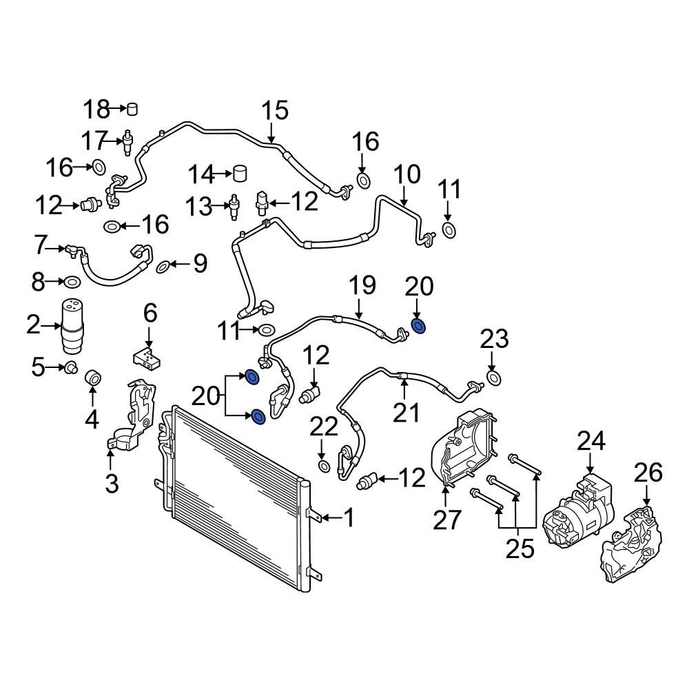 Volkswagen OE 8E0260749C - A/C Refrigerant Line O-Ring