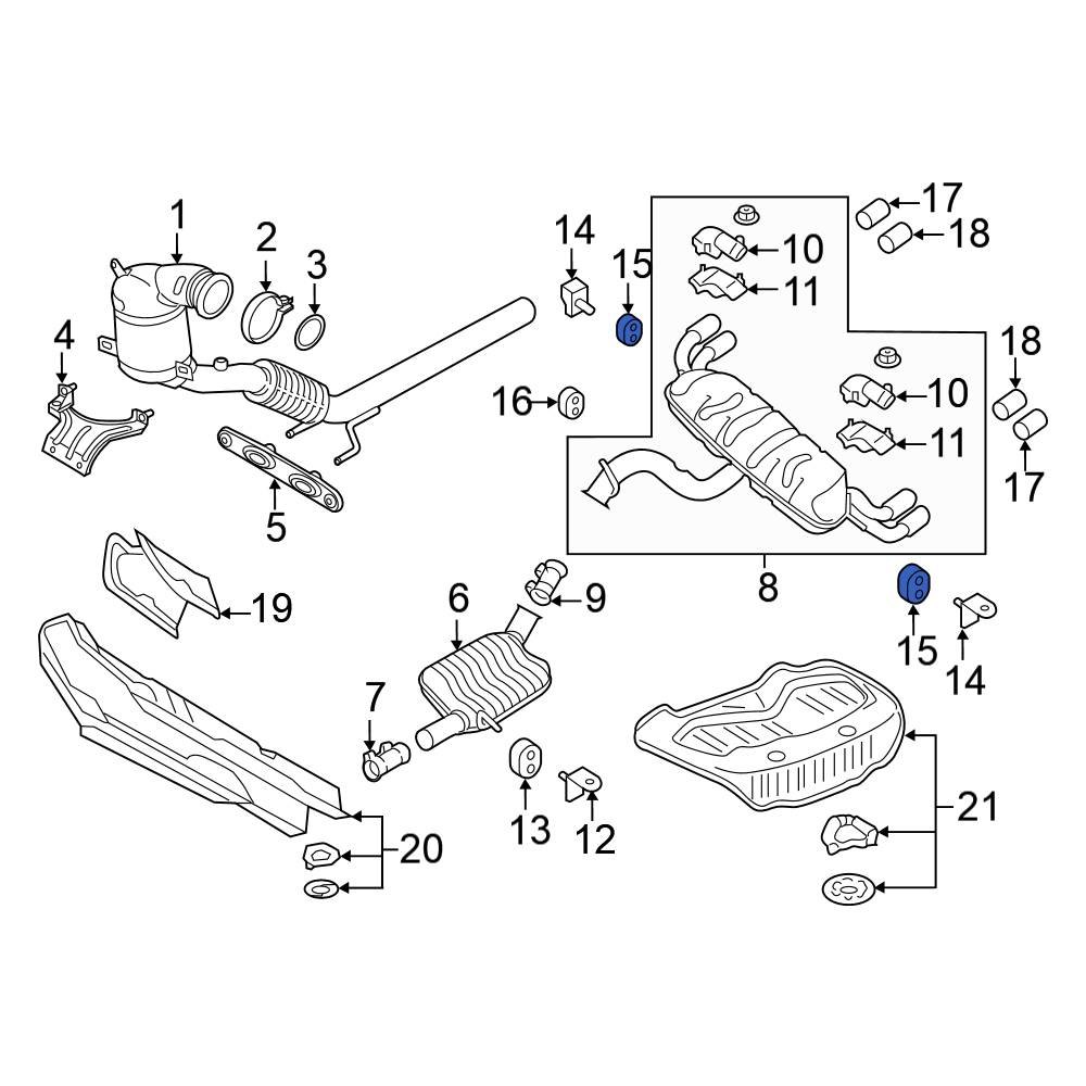 Volkswagen OE 1K0253147F Exhaust System Hanger