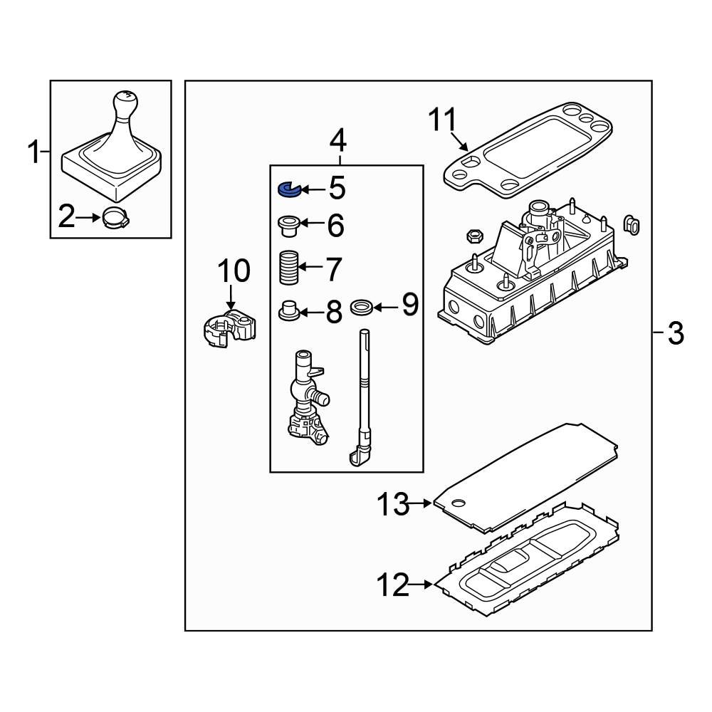 Volkswagen OE 1K0711112 Lower Manual Transmission Shift Lever Washer
