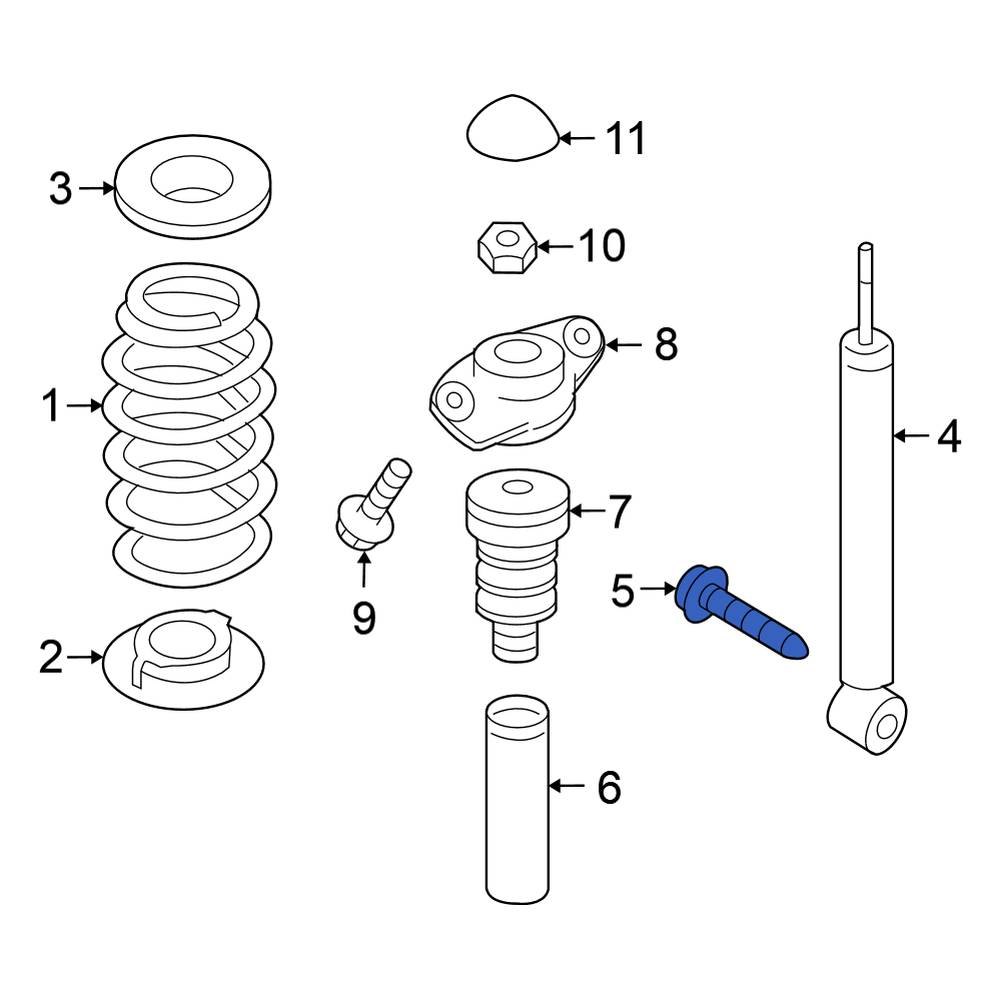 Volkswagen OE WHT003467 - Suspension Shock Absorber Bolt