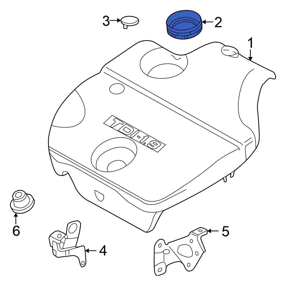 Volkswagen OE 038133287A Engine Cover Seal