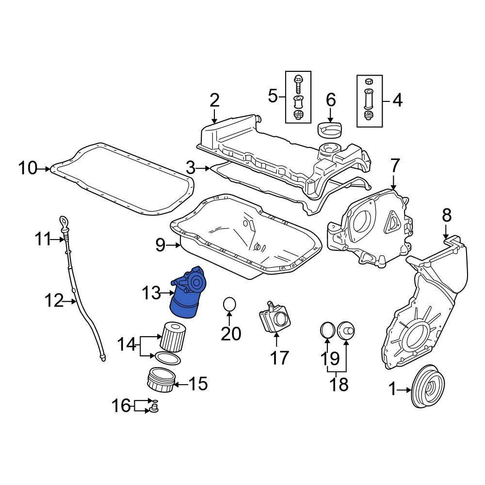 Volkswagen OE 021115403D Engine Oil Filter Housing