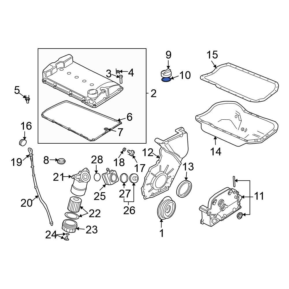 Volkswagen OE 06A103483D - Engine Oil Filler Cap Gasket