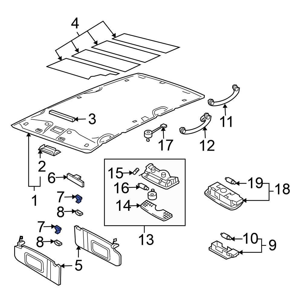 Volkswagen Oe 3b0857561by20 - Sun Visor Bracket