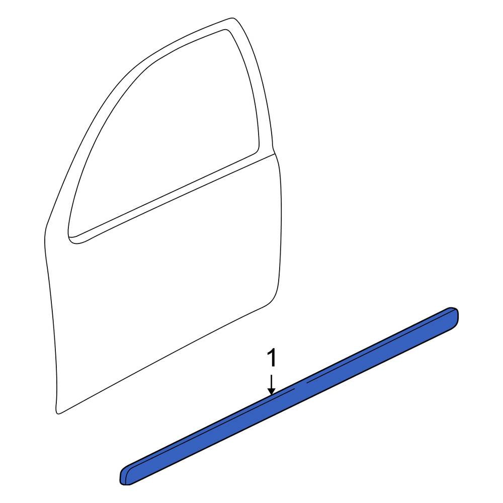 Volkswagen OE 1J4853754BGRU Rear Right Body Trim Molding