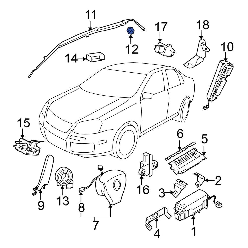 Volkswagen OE WHT000868 - Engine Control Module (ECM) Nut