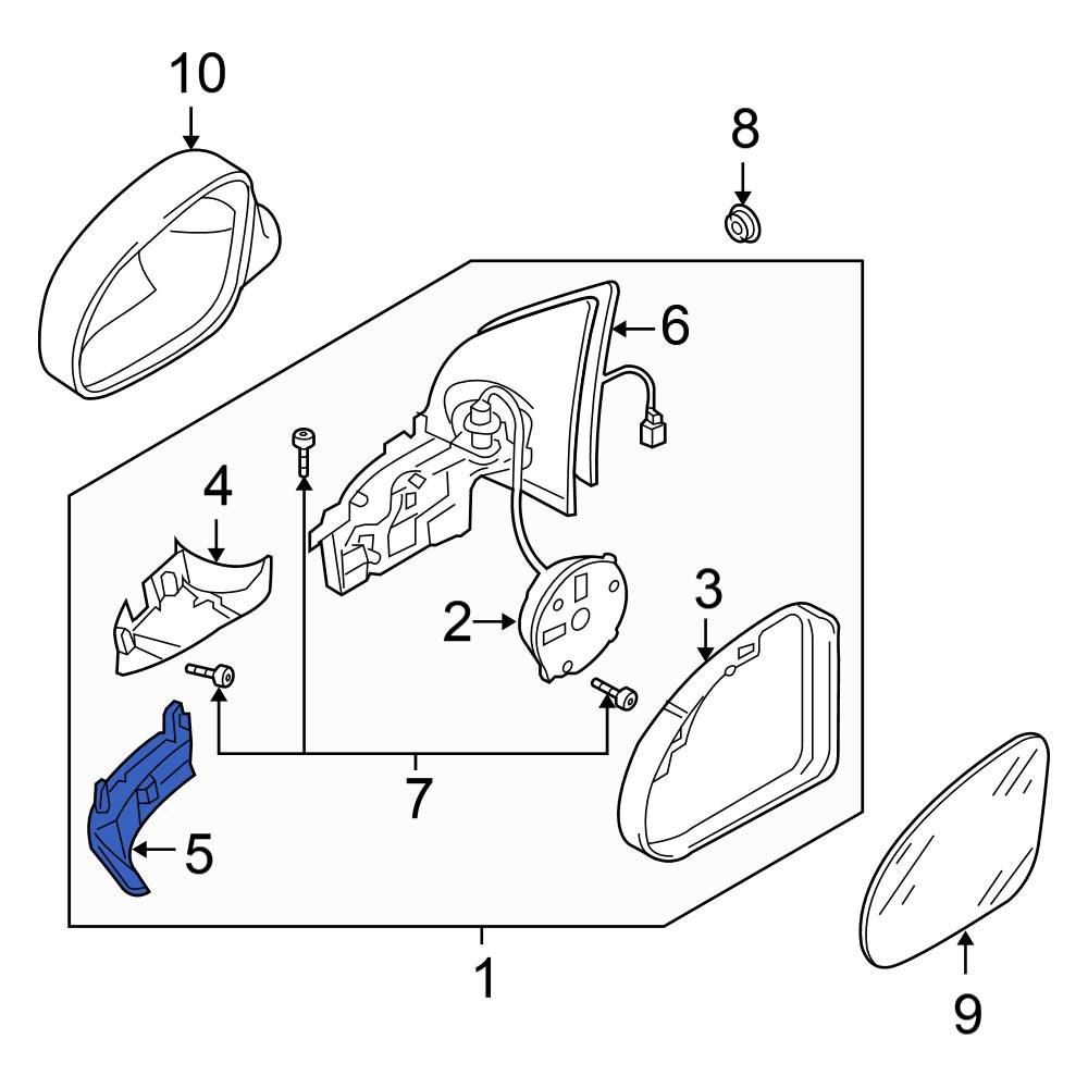 Volkswagen OE 1K5949101 Front Left Turn Signal Light Housing