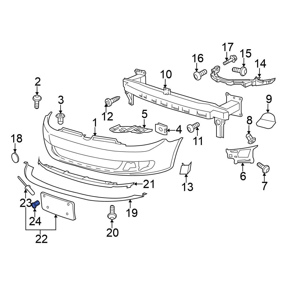 Volkswagen OE WHT007341 - License Plate Bracket Nut