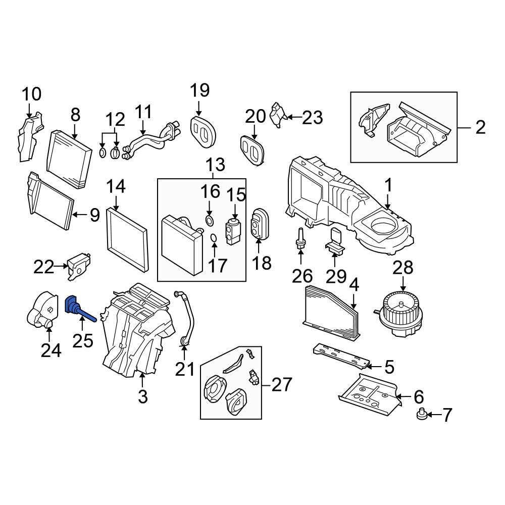 Volkswagen OE 3D0907543A A/C Evaporator Temperature Sensor