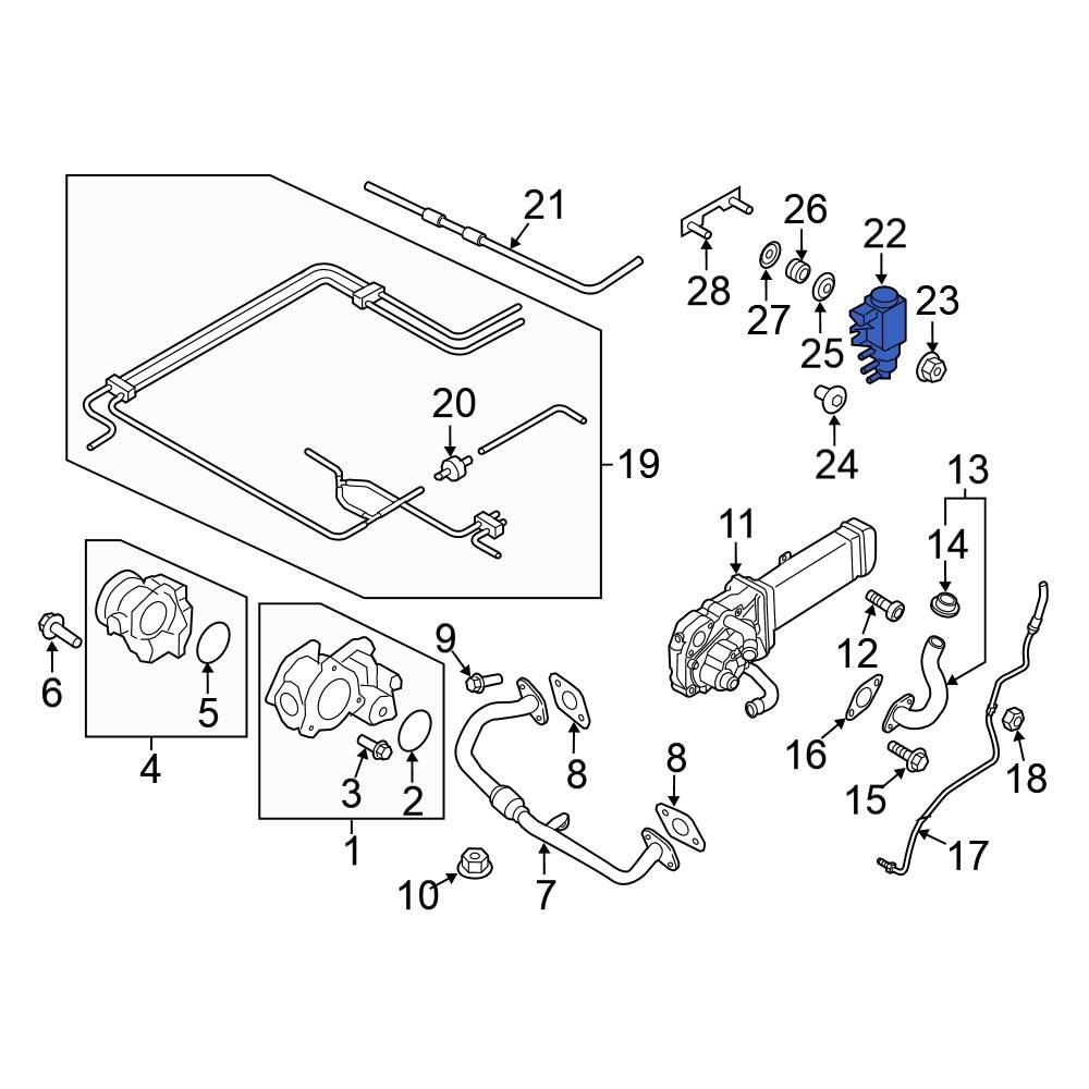 Volkswagen OE 1K0906627G Exhaust Back Pressure Regulator