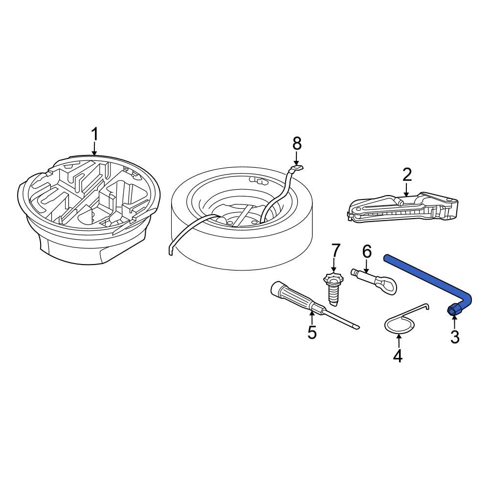 Volkswagen OE 4D0012219A Wheel Lug Wrench