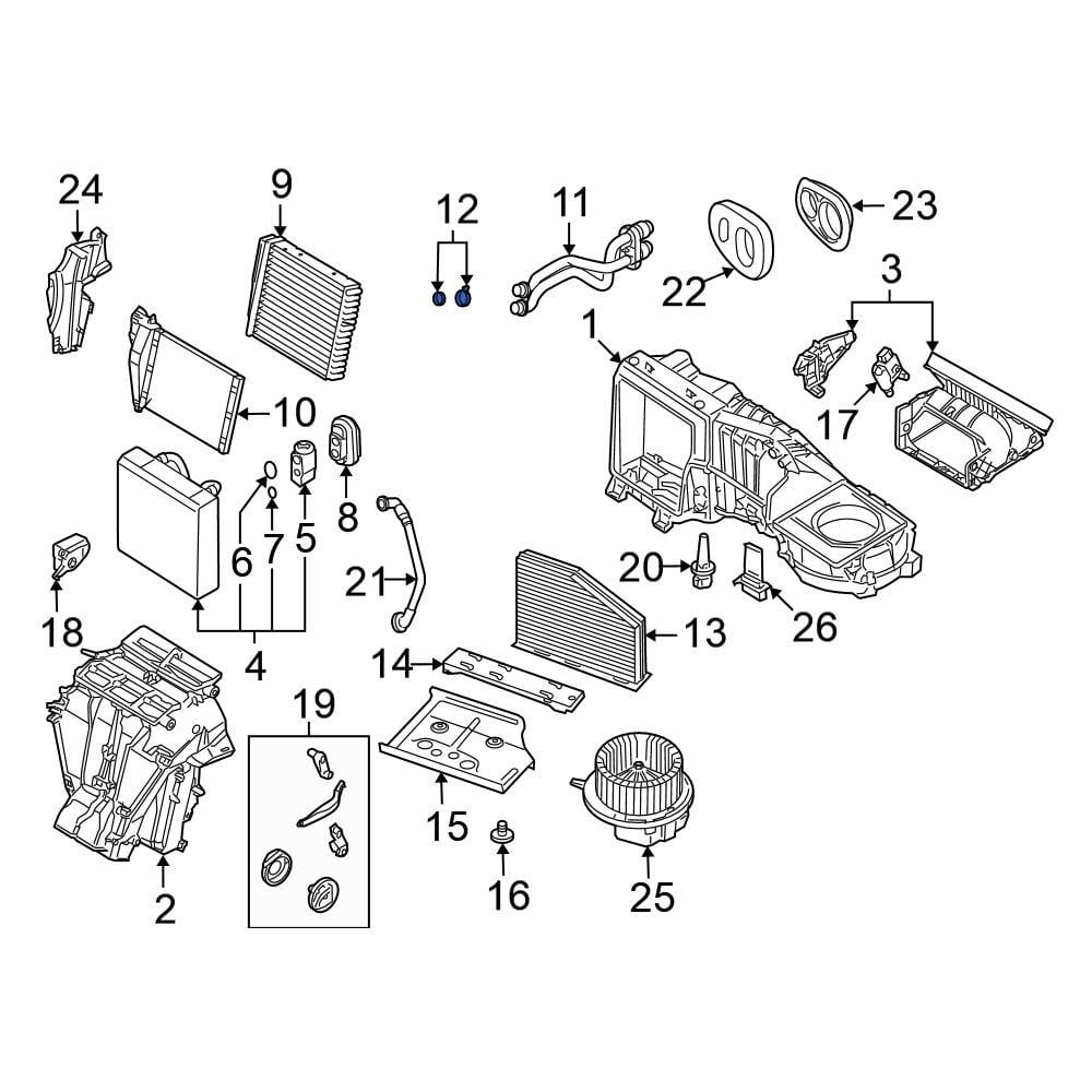 Volkswagen OE 3C0898380 HVAC Heater Core Seal Kit