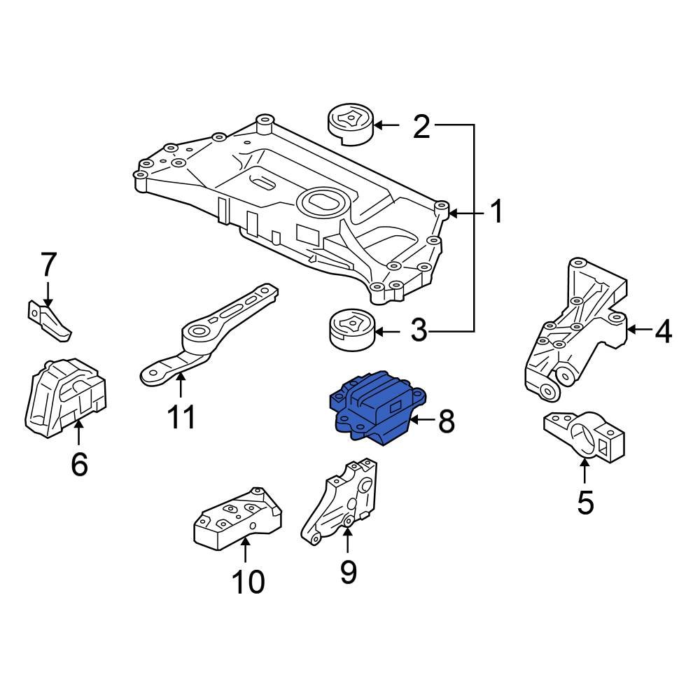 Volkswagen OE 1K0199555Q Upper Manual Transmission Mount