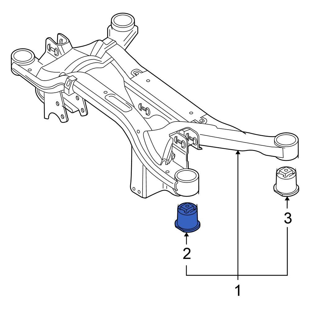 Volkswagen OE 1K0505145J Rear Forward Suspension Crossmember Insulator