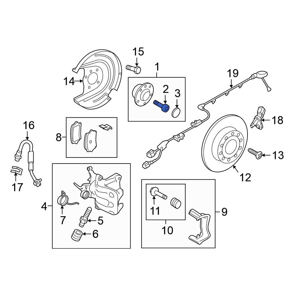 Volkswagen OE WHT000237 - Axle Hub Mounting Bolt