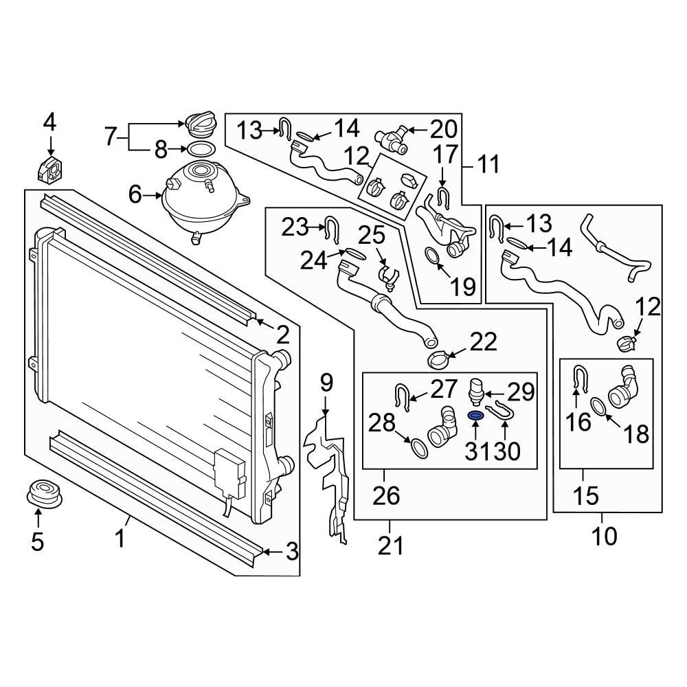 Volkswagen OE WHT002287B Engine Coolant Temperature Sensor ORing