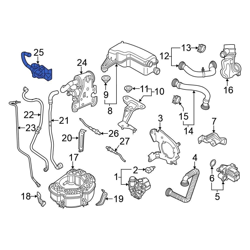 Volkswagen OE 5C0201549 Exhaust Back Pressure Regulator
