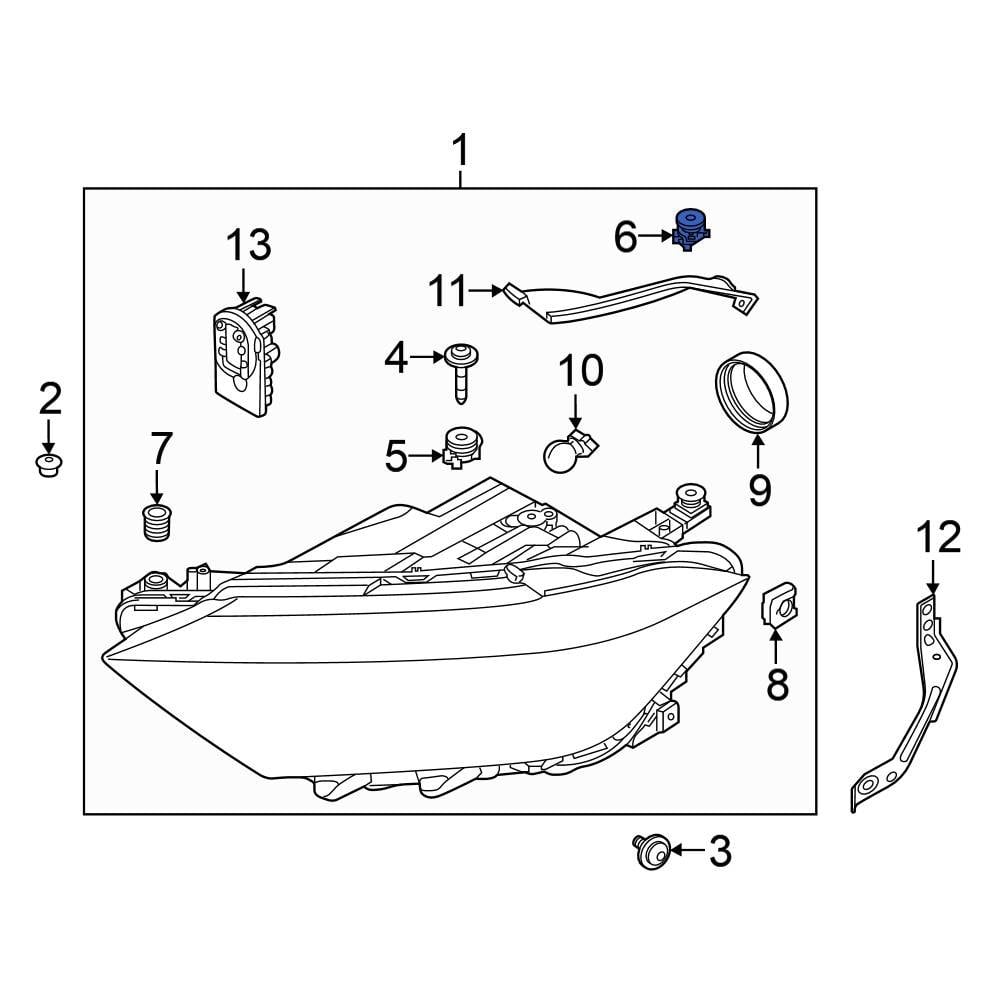 Volkswagen OE 1T0941111 Upper Headlight Bushing